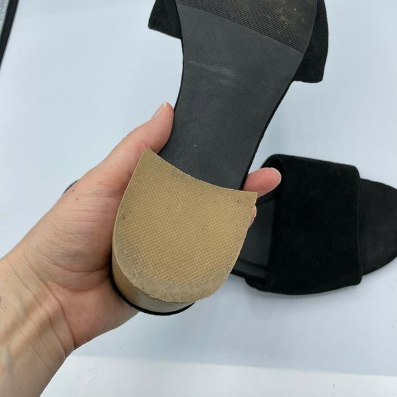 Lulus Black Open Toe Slip On Block Heel Mule 9 - Picture 5 of 8